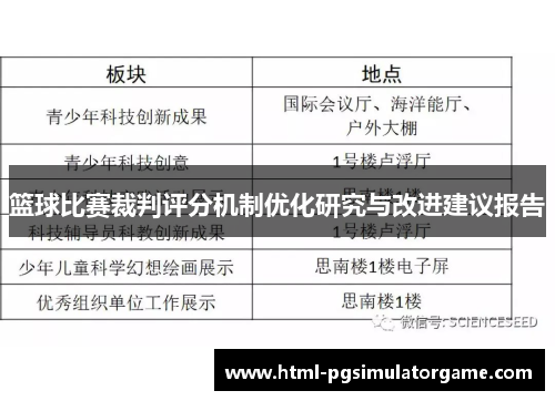 篮球比赛裁判评分机制优化研究与改进建议报告
