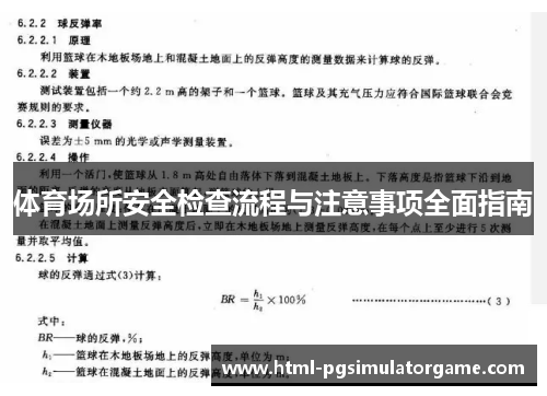 体育场所安全检查流程与注意事项全面指南