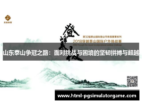 山东泰山争冠之路：面对挑战与困境的坚韧拼搏与超越