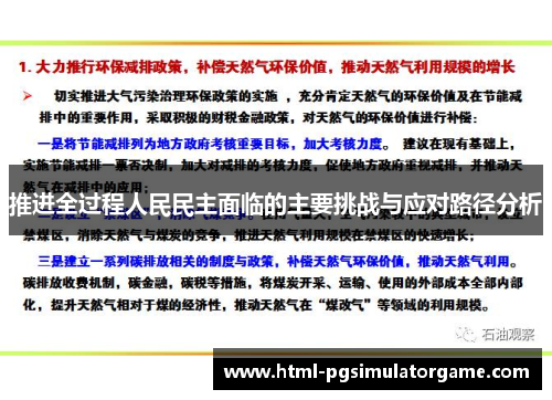推进全过程人民民主面临的主要挑战与应对路径分析
